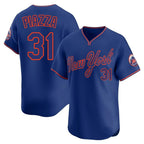 Johmsee NY.Mets #31 Mike Piazza Player Royal T-shirt Home Limited Elite Stitched Jerseys