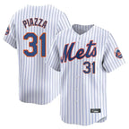 Johmsee NY.Mets #31 Mike Piazza Player White Home Replica Stitched Jerseys