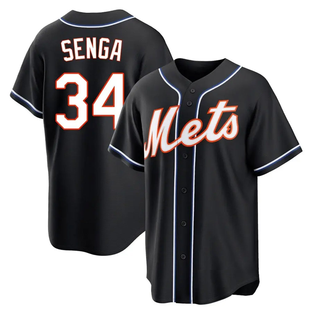 Johmsee NY.Mets #34 Kodai Senga Player Black Fashion Out Game Stitched Jerseys