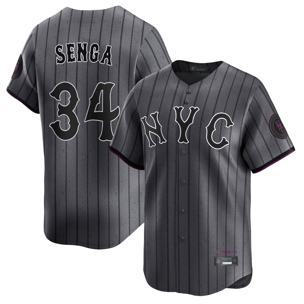 Johmsee NY.Mets #34 Kodai Senga Player Gray City Connect Limited Stitched Jerseys