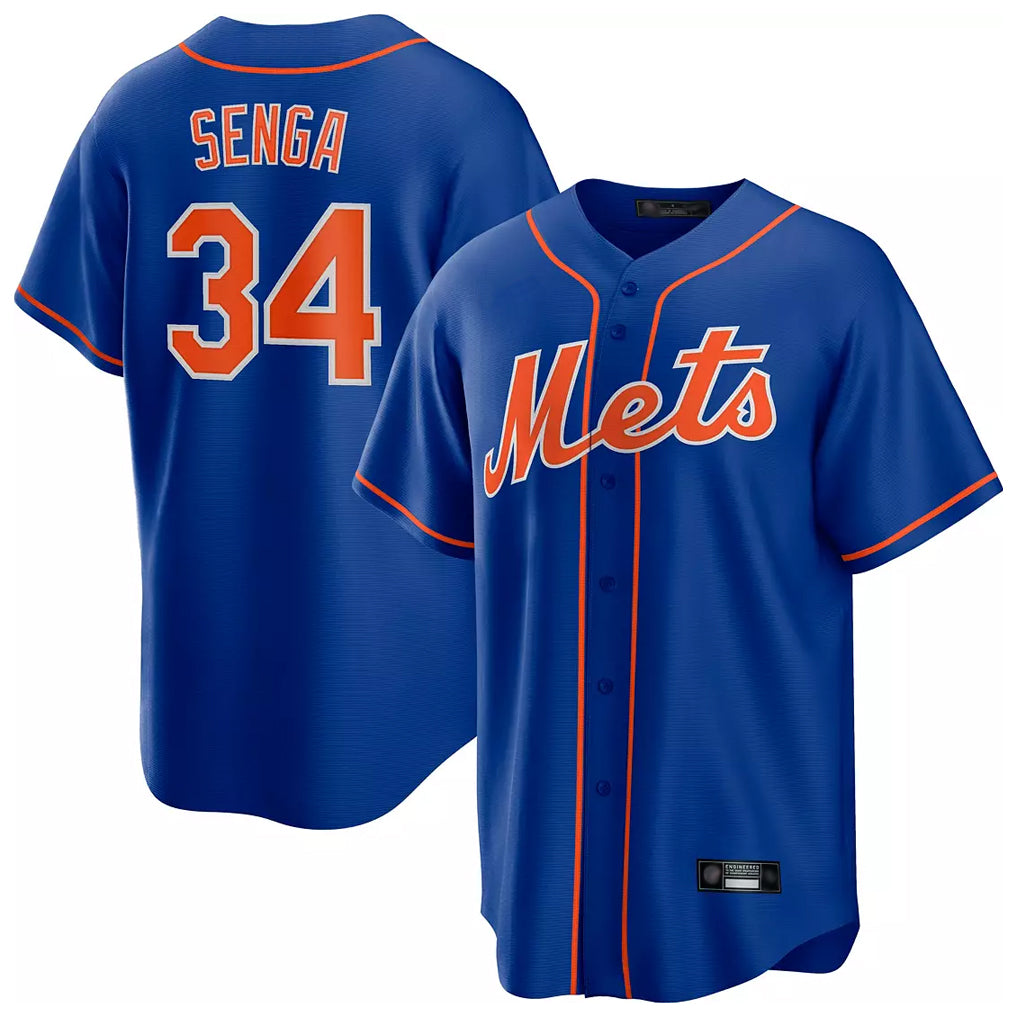 Johmsee NY.Mets #34 Kodai Senga Player Royal Home Game Stitched Jerseys