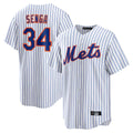 Johmsee NY.Mets #34 Kodai Senga Player White Home Replica Stitched Jerseys