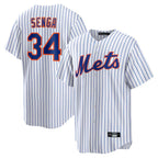Johmsee NY.Mets #34 Kodai Senga Player White Home Replica Stitched Jerseys