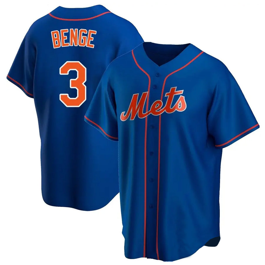 Johmsee NY.Mets #3 Carson Benge Player Royal Home Game Stitched Jerseys