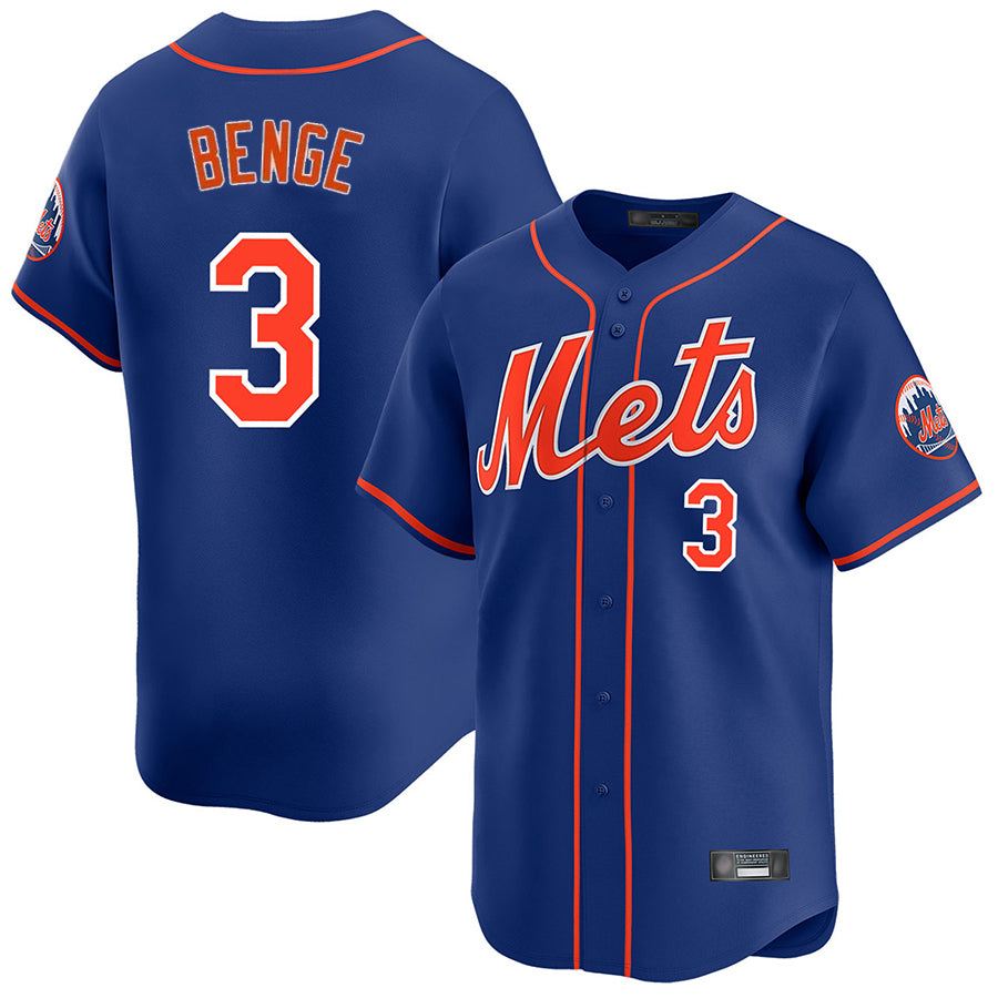 Johmsee NY.Mets #3 Carson Benge Player Royal Home Limited Stitched Jerseys