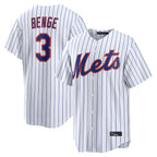 Johmsee NY.Mets #3 Carson Benge Player White Home Limited Stitched Jerseys