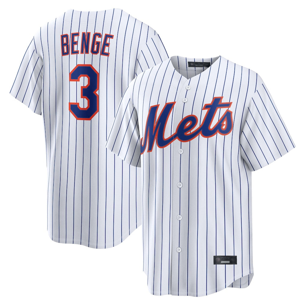 Johmsee NY.Mets #3 Carson Benge Player White Home Limited Stitched Jerseys