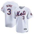 Johmsee NY.Mets #3 Carson Benge Player White Home Replica Stitched Jerseys