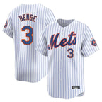 Johmsee NY.Mets #3 Carson Benge Player White Home Replica Stitched Jerseys