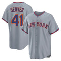 Johmsee NY.Mets #41 Tom Seaver Player Gray Road Home Game Stitched Jerseys