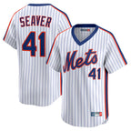 Johmsee NY.Mets #41 Tom Seaver Player White Cooperstown Collection T-shirt Game Stitched Jerseys