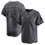 Johmsee NY.Mets #4 Francisco Alvarez Player Gray City Connect Limited Stitched Jerseys