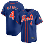 Johmsee NY.Mets #4 Francisco Alvarez Player Royal Home Limited Stitched Jerseys