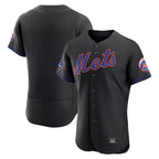 Johmsee NY.Mets Blank Player Black Alternate Elite Home Limited Stitched Jerseys