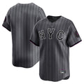 Johmsee NY.Mets Blank Player Gray City Connect Limited Stitched Jerseys