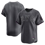 Johmsee NY.Mets Blank Player Gray City Connect Limited Stitched Jerseys