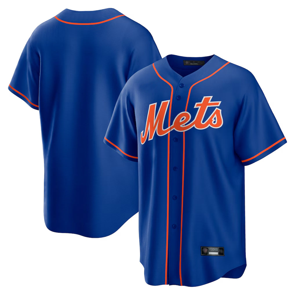 Johmsee NY.Mets Blank Player Royal Home Game Stitched Jerseys