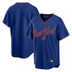 Johmsee NY.Mets Blank Player Royal T-shirt Home Game Stitched Jerseys