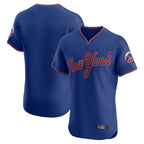 Johmsee NY.Mets Blank Player Royal T-shirt Home Limited Elite Stitched Jerseys