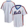 Johmsee NY.Mets Blank Player White Cooperstown Collection T-shirt Home Stitched Jerseys