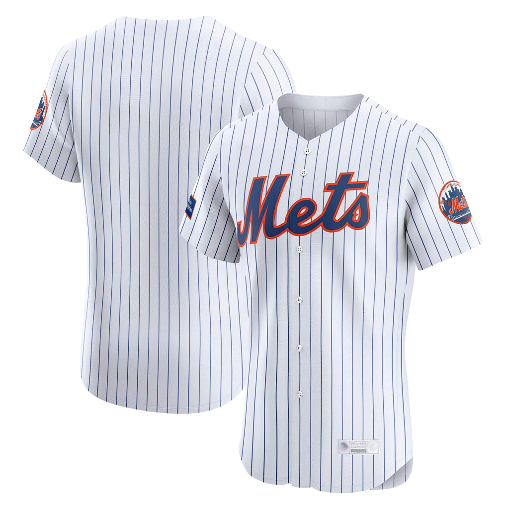 Johmsee NY.Mets Blank Player White Home Limited Elite Stitched Jerseys