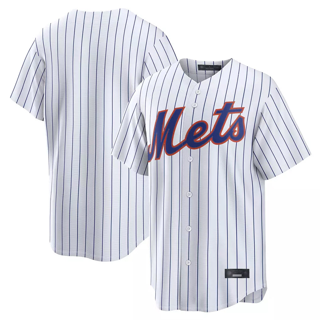 Johmsee NY.Mets Blank Player White Home Limited Stitched Jerseys