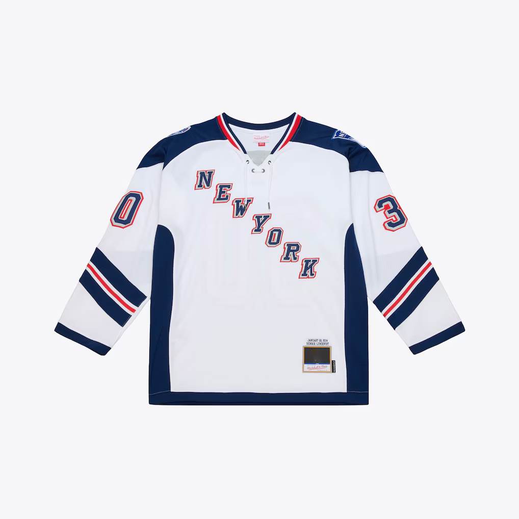 Johmsee NY.Rangers Henrik Lundqvist Mitchell & Ness White 2014 Stadium Series Power Play Jerseys