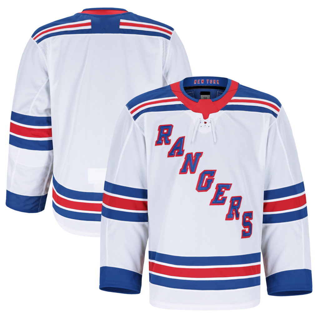 Johmsee NY.Rangers White Away Authentic Pro Jerseys