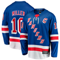 Johmsee NY.Rangers #10 JT Miller Blue Home Captain's Patch Breakaway Jerseys