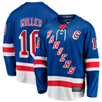 Johmsee NY.Rangers #10 JT Miller Blue Home Captain's Patch Breakaway Jerseys
