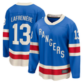 Johmsee NY.Rangers #13 Alexis Lafreniere Blue Centennial Breakaway Jerseys
