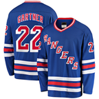 Johmsee NY.Rangers #22 Mike Gartner Blue Home Breakaway Jerseys