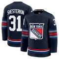 Johmsee NY.Rangers #31 Igor Shesterkin Navy Alternate Premier Player Jerseys