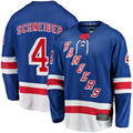 Johmsee NY.Rangers #4 Braden Schneider Blue Home Premier Breakaway Jerseys