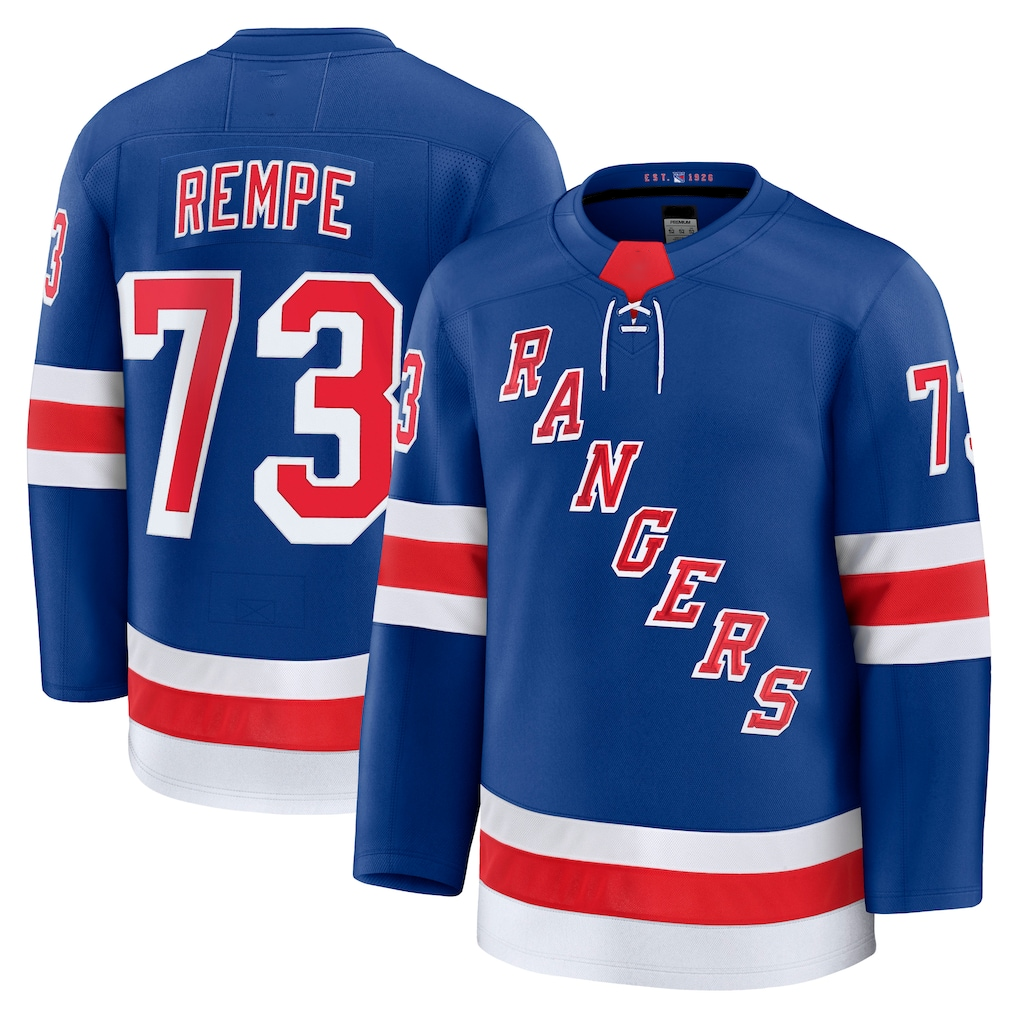 Johmsee NY.Rangers #73 Matt Rempe Blue Home Premium Jerseys
