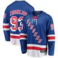 Johmsee NY.Rangers #93 Mika Zibanejad Blue Home Breakaway Player Jerseys