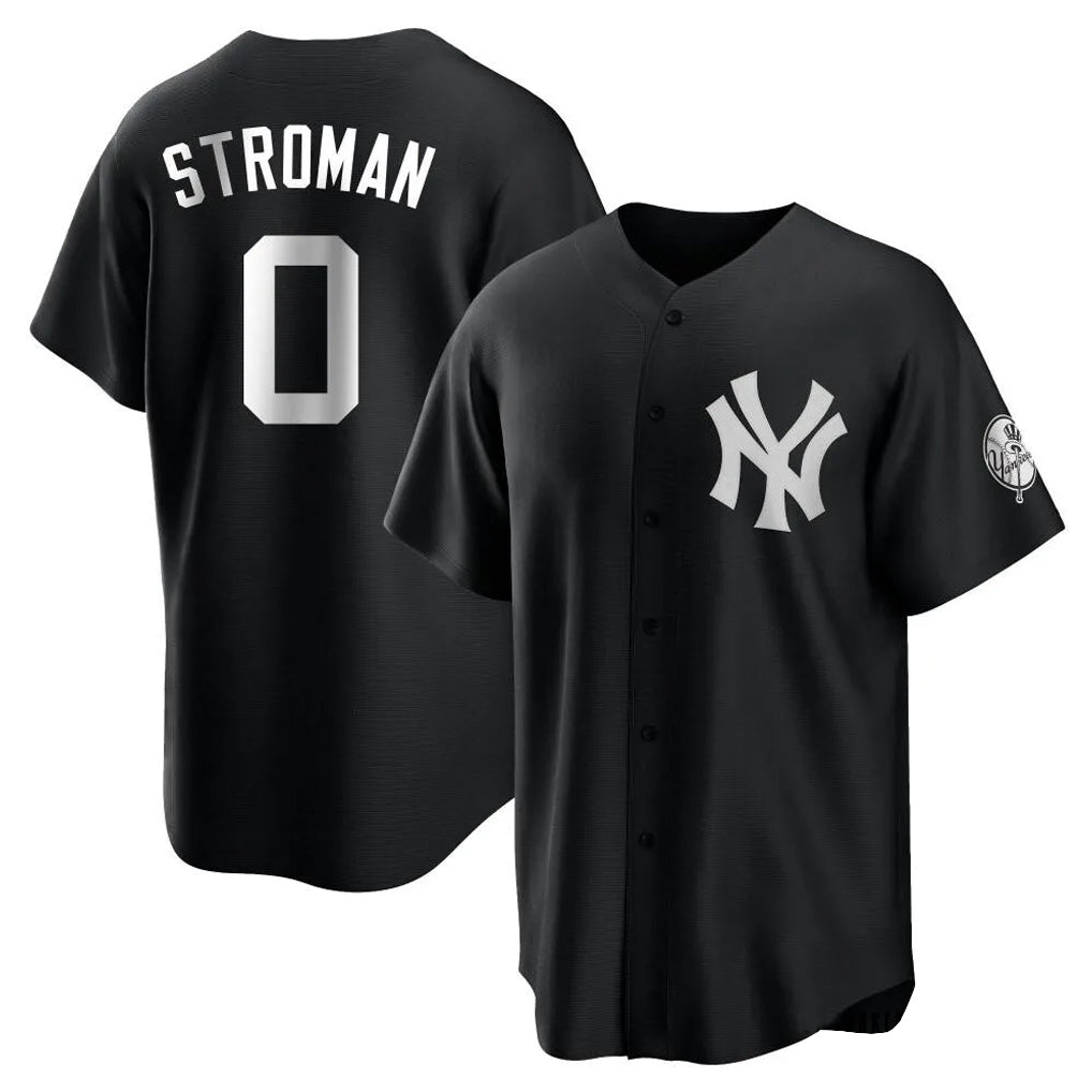 Johmsee NY.Yankees #0 Marcus Stroman Player Black Game Stitched Jerseys