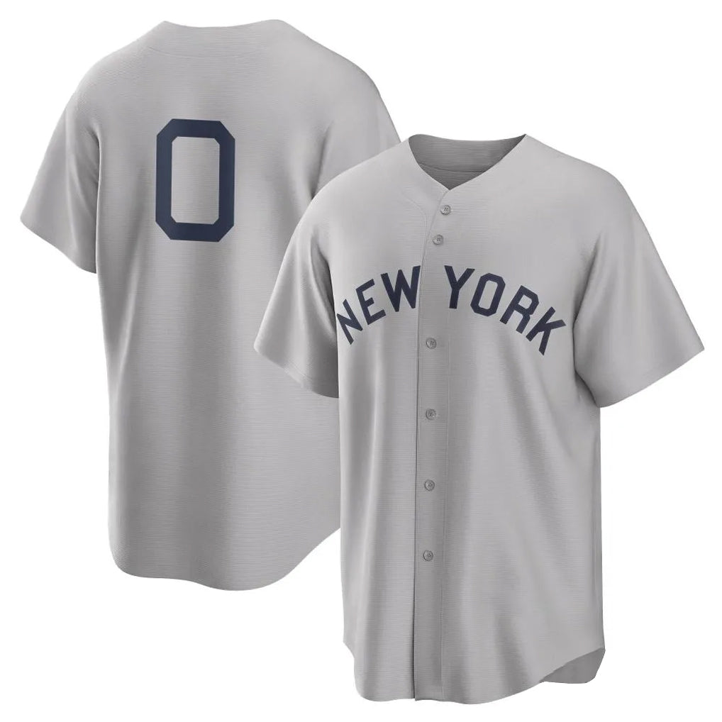 Johmsee NY.Yankees #0 Marcus Stroman Player Gray Field of Dreams Game Stitched Jerseys