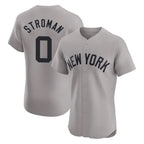 Johmsee NY.Yankees #0 Marcus Stroman Player Gray Limited Elite Home Stitched Jerseys
