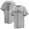 Johmsee NY.Yankees #0 Marcus Stroman Player Gray Road Game Stitched Jerseys