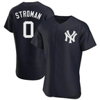 Johmsee NY.Yankees #0 Marcus Stroman Player Navy Limited Elite Home Stitched Jerseys
