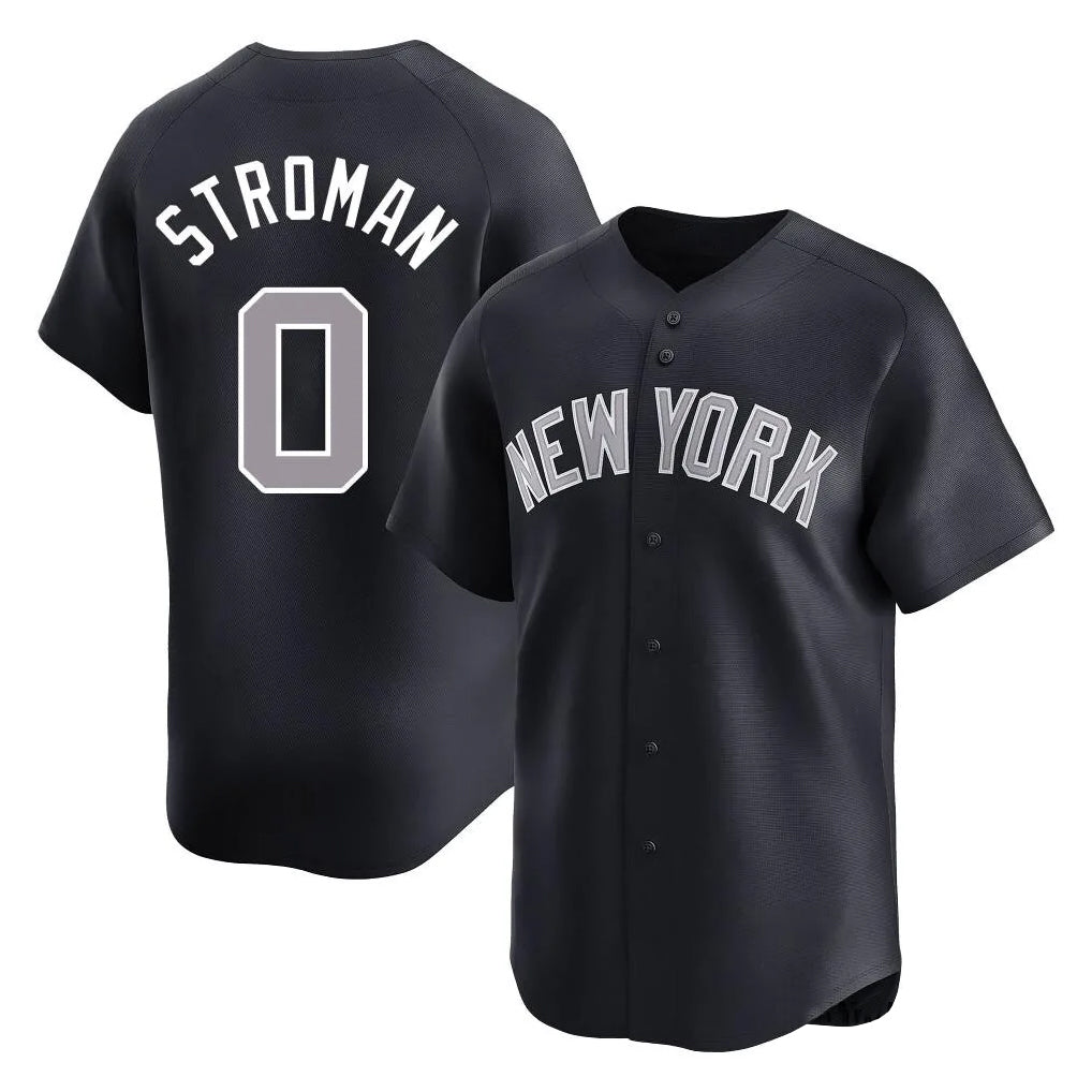 Johmsee NY.Yankees #0 Marcus Stroman Player Navy Limited Home Stitched Jerseys