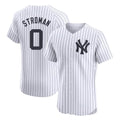 Johmsee NY.Yankees #0 Marcus Stroman Player White Limited Elite Home Stitched Jerseys
