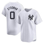 Johmsee NY.Yankees #0 Marcus Stroman Player White Limited Home Stitched Jerseys