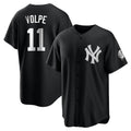 Johmsee NY.Yankees #11 Anthony Volpe Player Black Game Stitched Jerseys