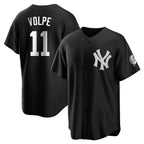 Johmsee NY.Yankees #11 Anthony Volpe Player Black Game Stitched Jerseys