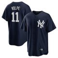 Johmsee NY.Yankees #11 Anthony Volpe Player Navy Game Stitched Jerseys