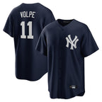 Johmsee NY.Yankees #11 Anthony Volpe Player Navy Game Stitched Jerseys