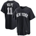 Johmsee NY.Yankees #11 Anthony Volpe Player Navy Home Game Stitched Jerseys