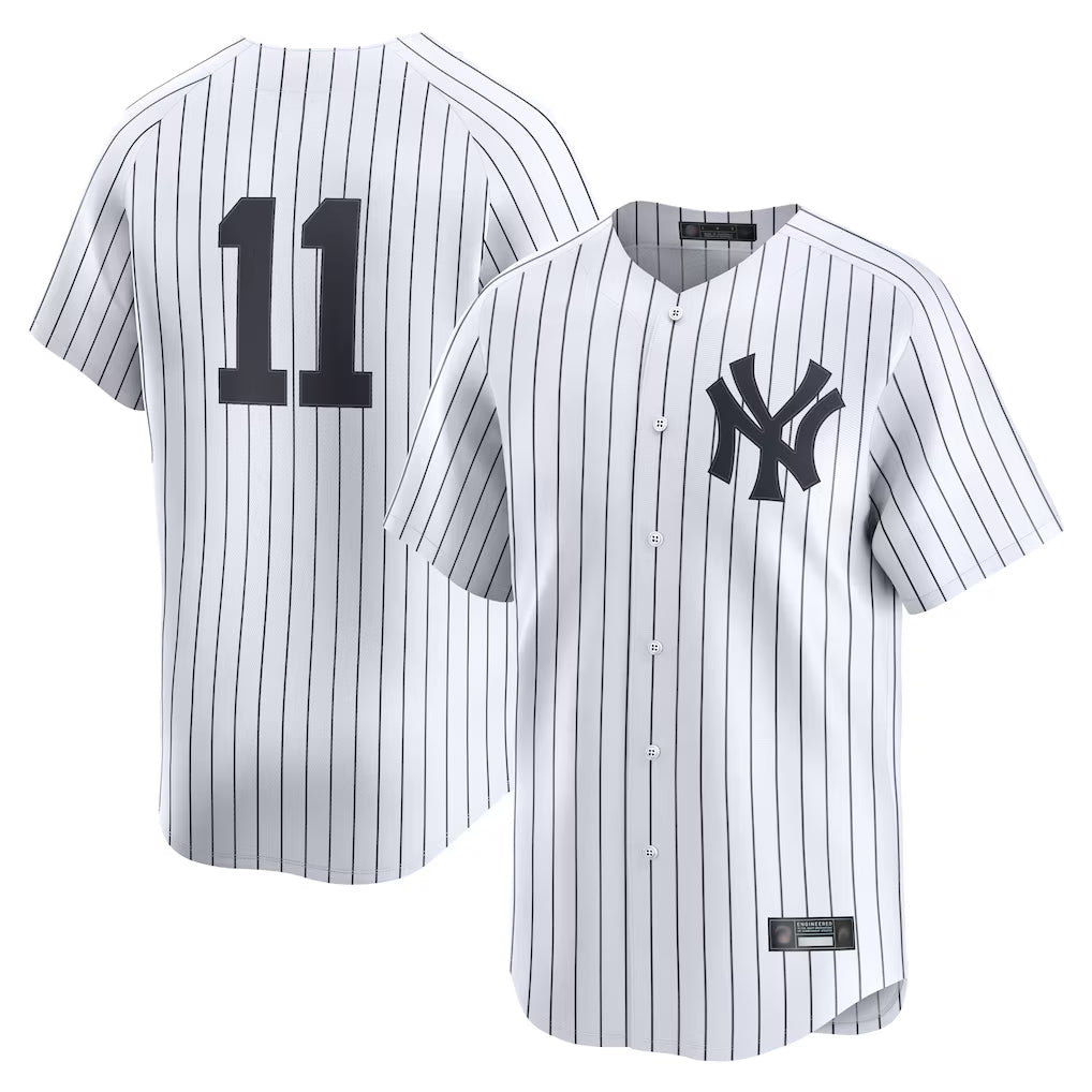 Johmsee NY.Yankees #11 Anthony Volpe Player White Limited Home Stitched Jerseys